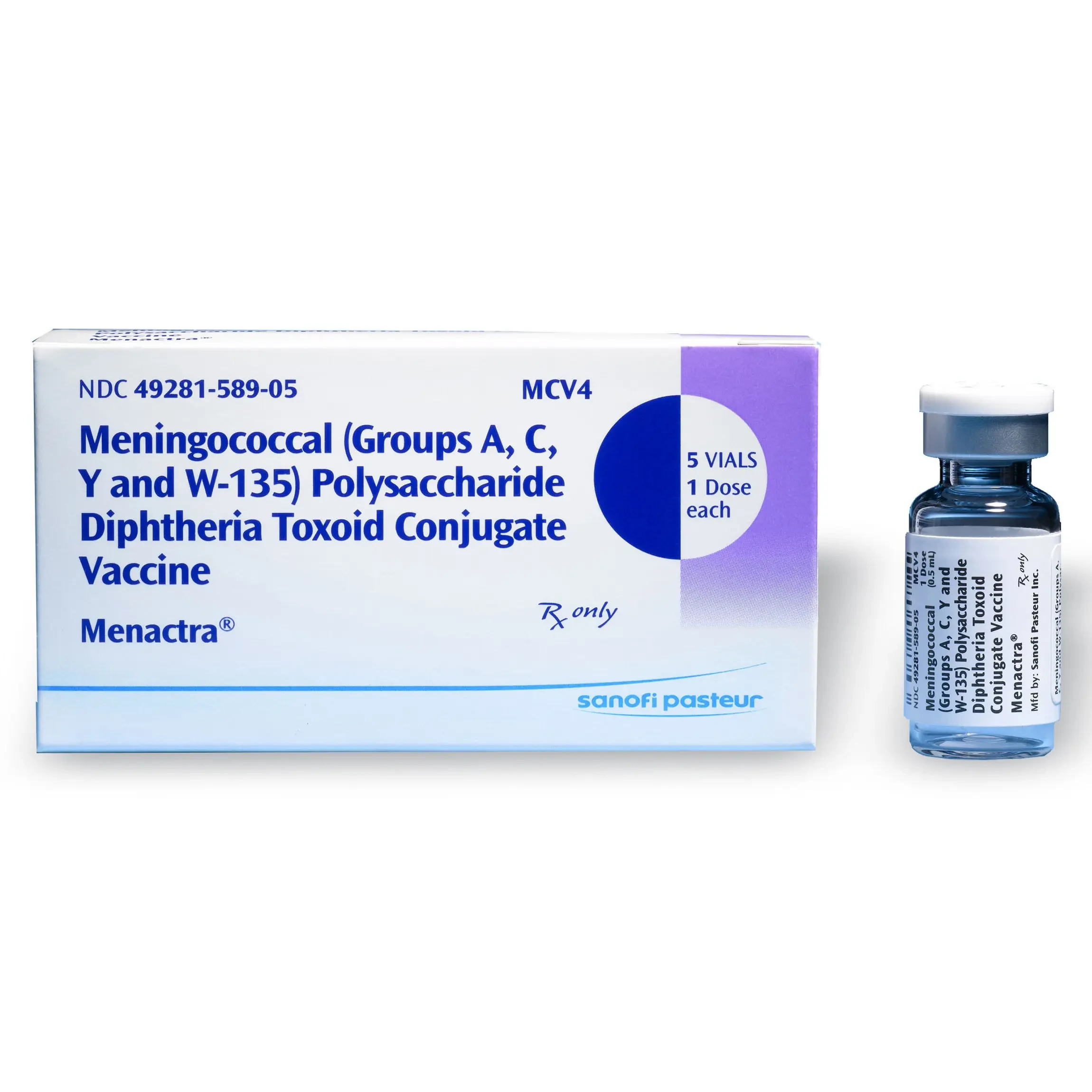 Pack Image: Menactra 0.5 ml Injection (0.5 ml vial)