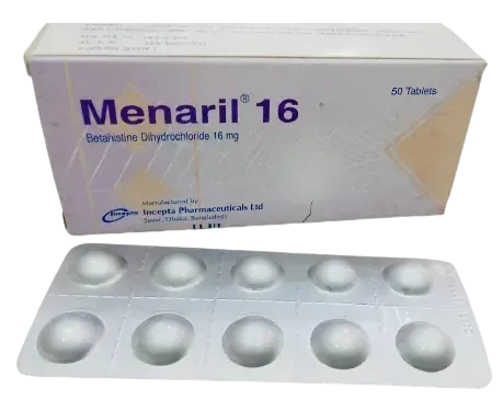 Pack Image: Menaril 16 mg Tablet (5 x 10)