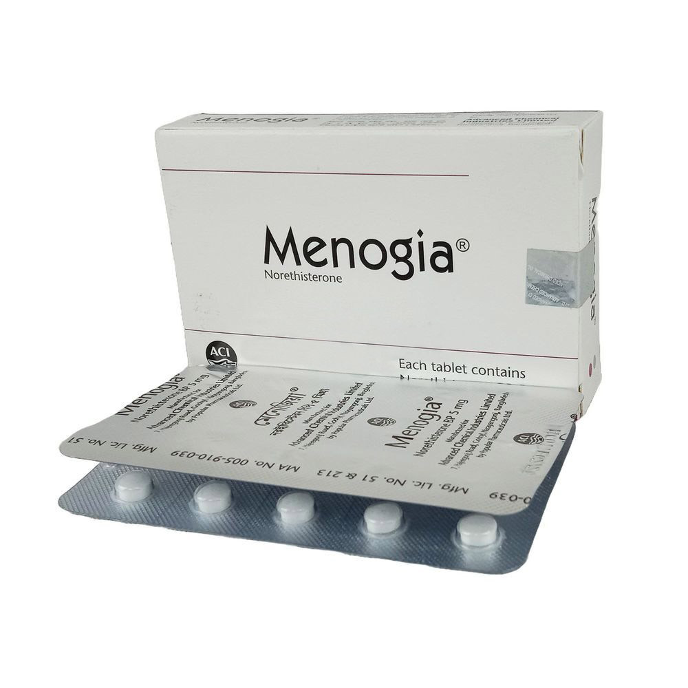 Pack Image: Menogia 5 mg Tablet (4 x 15)
