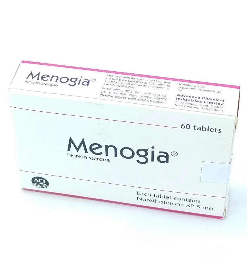 Pack Image: Menogia 5 mg Tablet (4 x 15)