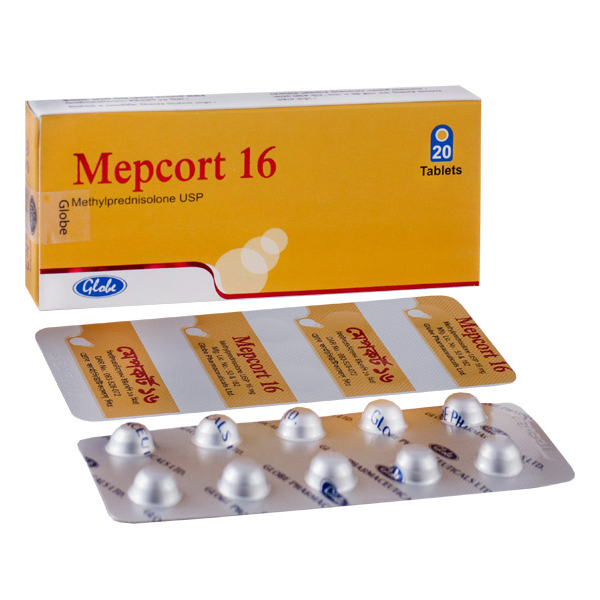 Pack Image: Mepcort 16 mg Tablet (2 x 10)