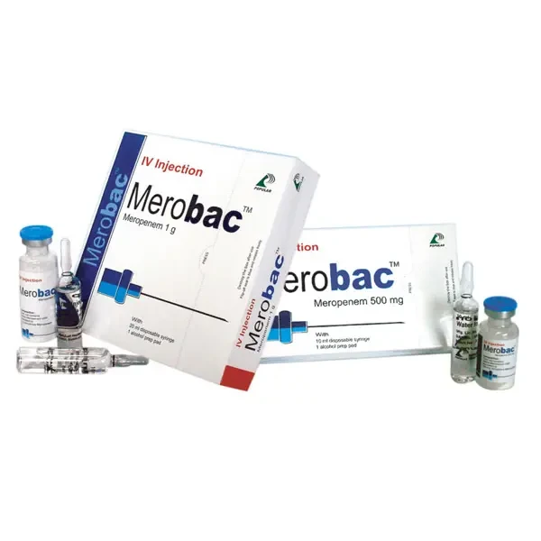 Pack Image: Merobac 500 mg Injection (500 mg vial)