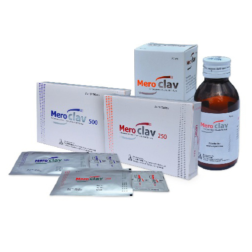 Pack Image: Meroclav 250 mg Tablet (2 x 10)