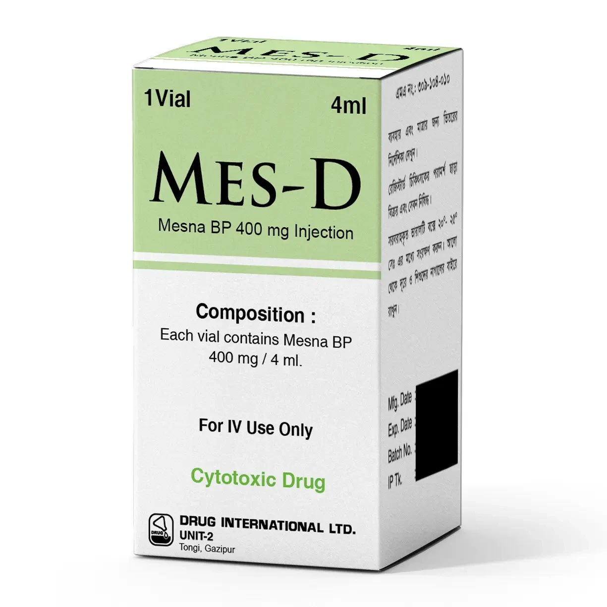 Pack Image: Mes-D 400 mg Injection (400 mg vial)