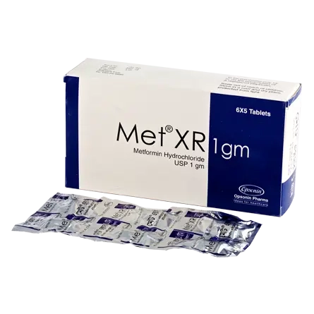 Pack Image: Met XR 1000 mg Tablet (5 x 6)