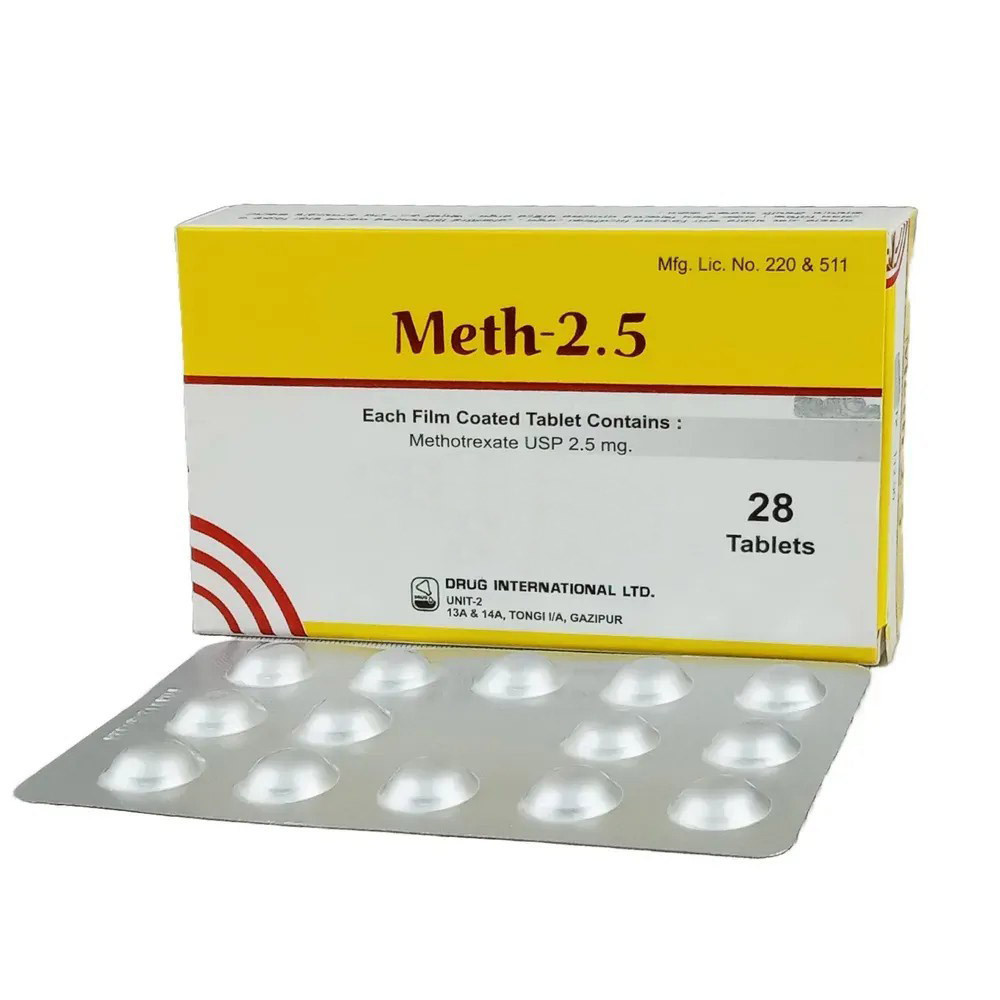 Pack Image: Meth 2.5 mg Tablet (2 x 14)