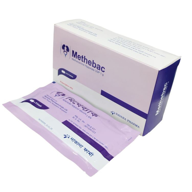 Pack Image: Methebac 1 gm Tablet (3 x 10)