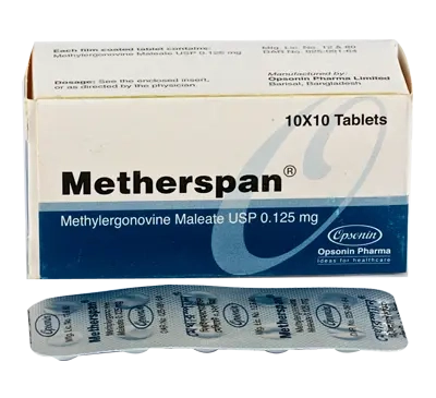 Pack Image: Metherspan 125 mcg Tablet (10 x 10)
