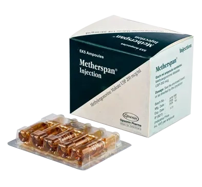 Pack Image: Metherspan 200 mcg Injection (1 ml ampoule)