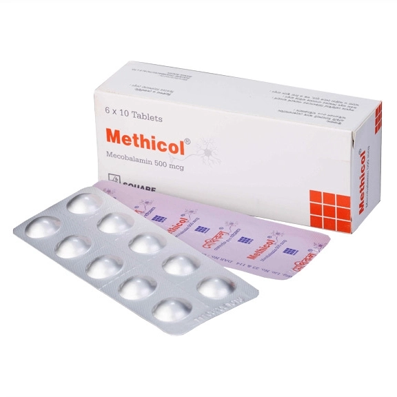Pack Image: Methicol 500 mcg Tablet (6 x 10)