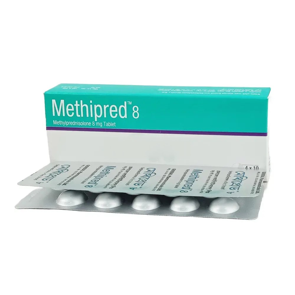 Pack Image: Methipred 8 mg Tablet (4 x 10)
