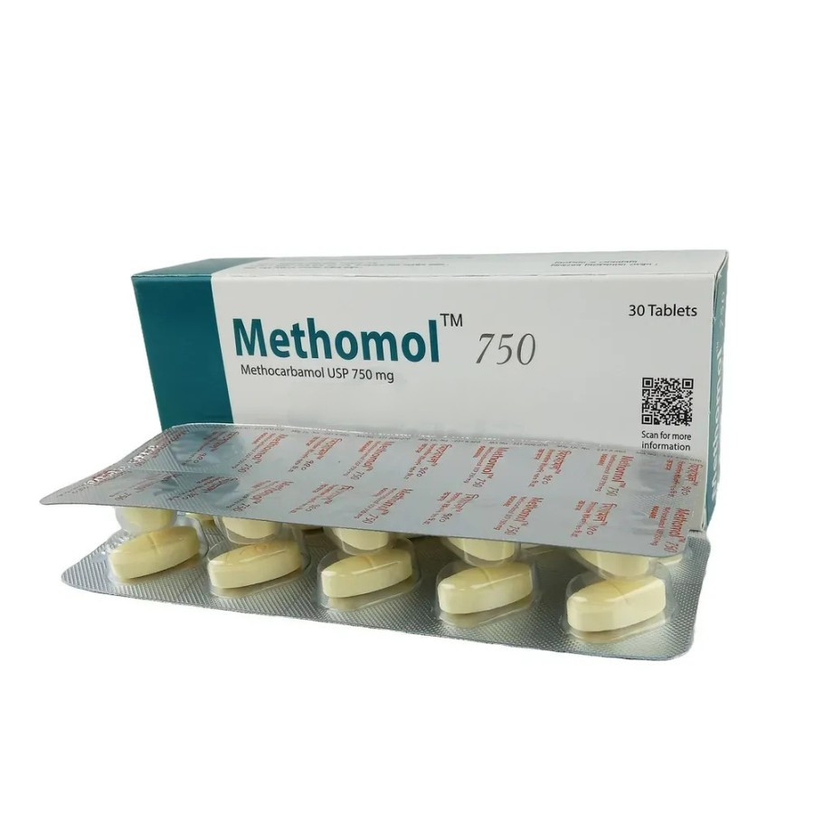 Pack Image: Methomol 750 mg Tablet (3 x 10)