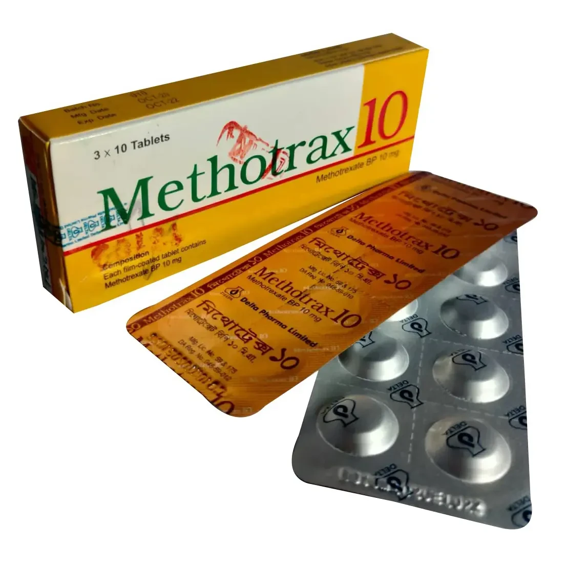 Pack Image: Methotrax 10 mg Tablet (3 x 10)