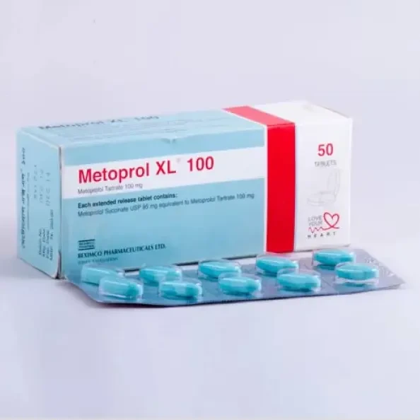 Pack Image: Metoprol-XL 100 mg Tablet (5 x 10)
