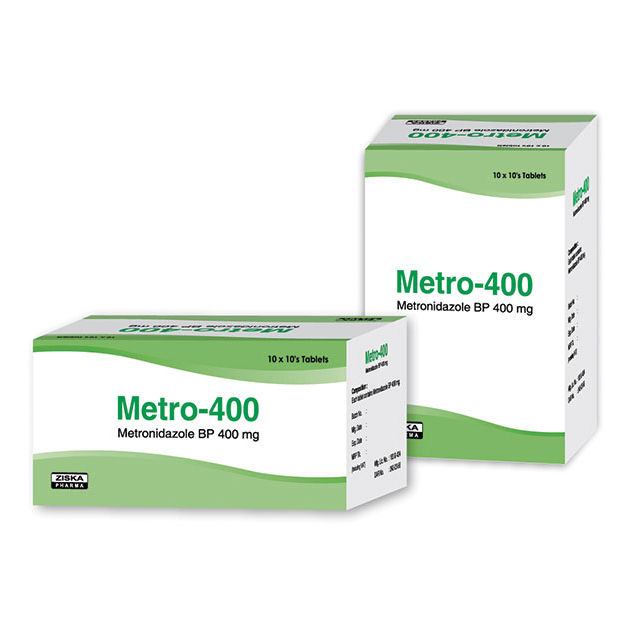 Pack Image: Metro 400 mg Tablet (10 x 10)