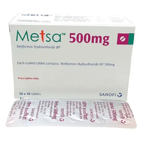 Pack Image: Metsa 500 mg Tablet (10 x 10)