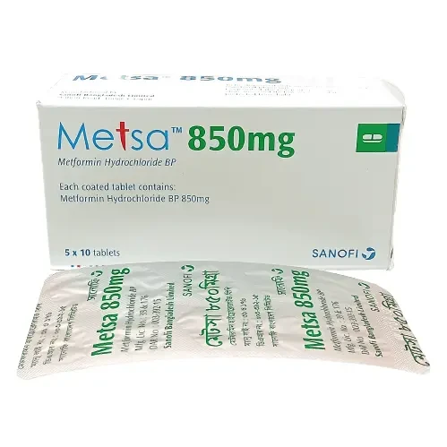 Pack Image: Metsa 850 mg Tablet (5 x 10)