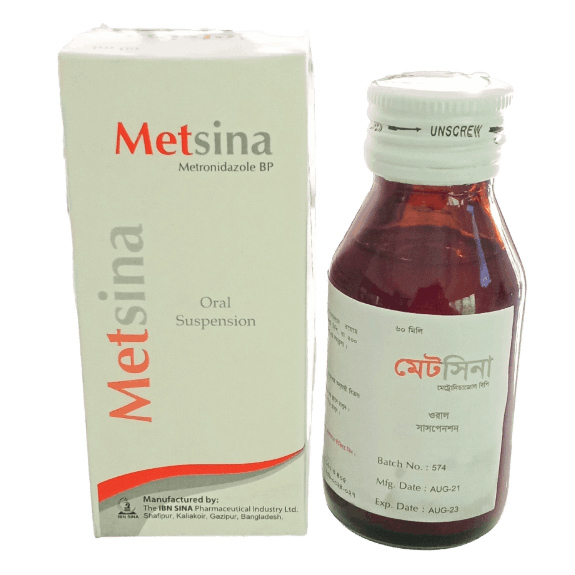 Pack Image: Metsina 200 mg Suspension (60 ml bottle)