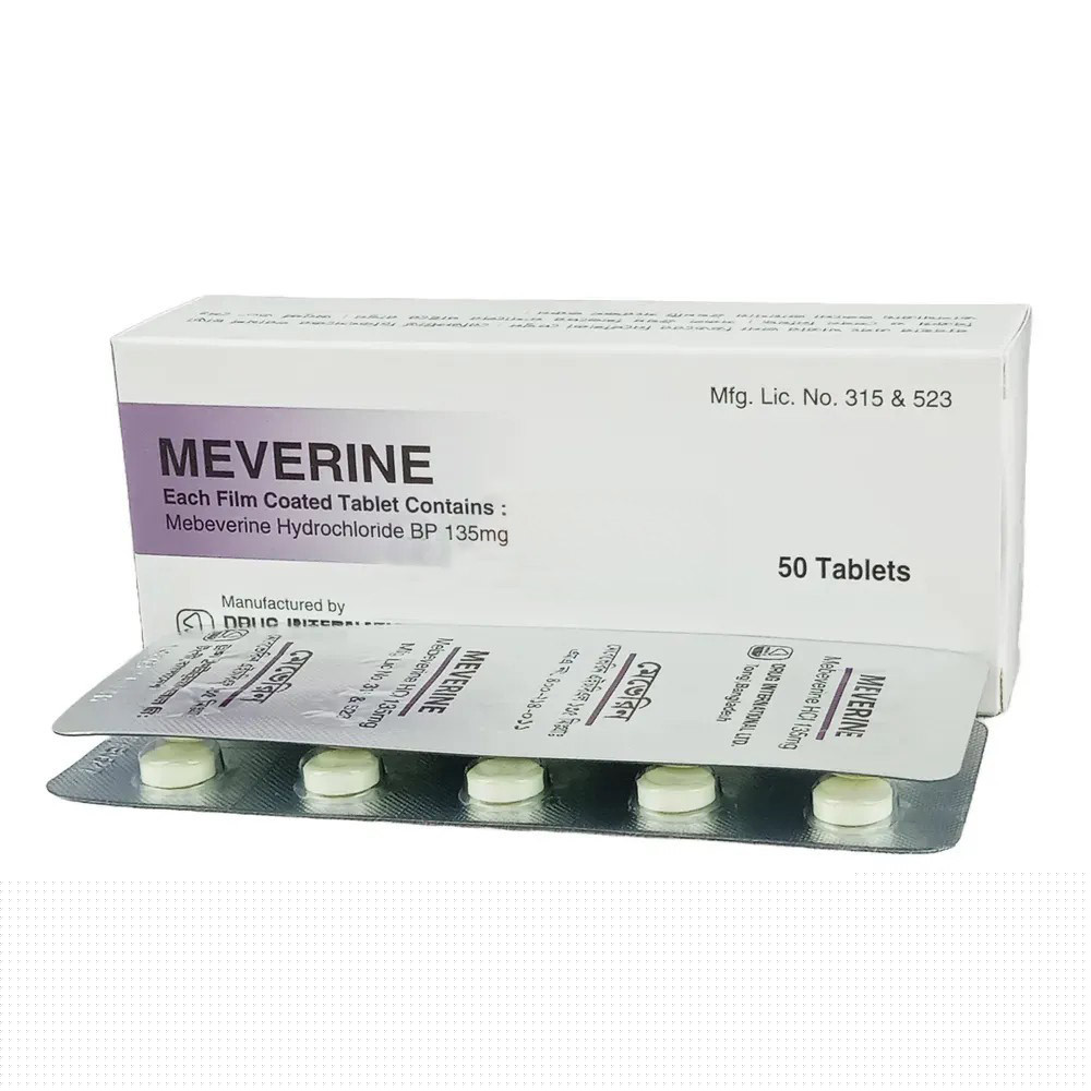 Pack Image: Meverine 135 mg Tablet (5 x 10)