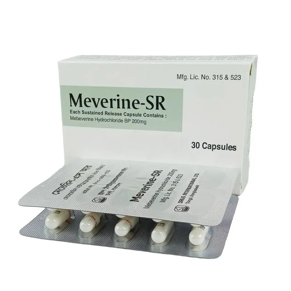 Pack Image: Meverine SR 200 mg Capsule (3 x 10)