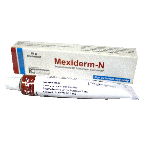 Pack Image: Mexiderm-N 0.1% 0.5% Ointment (10 gm tube)