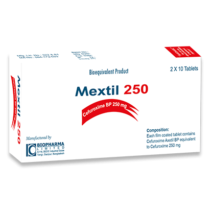 Pack Image: Mextil 250 mg Tablet (2 x 10)