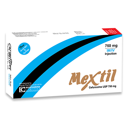 Pack Image: Mextil 750 mg Injection (750 mg vial)