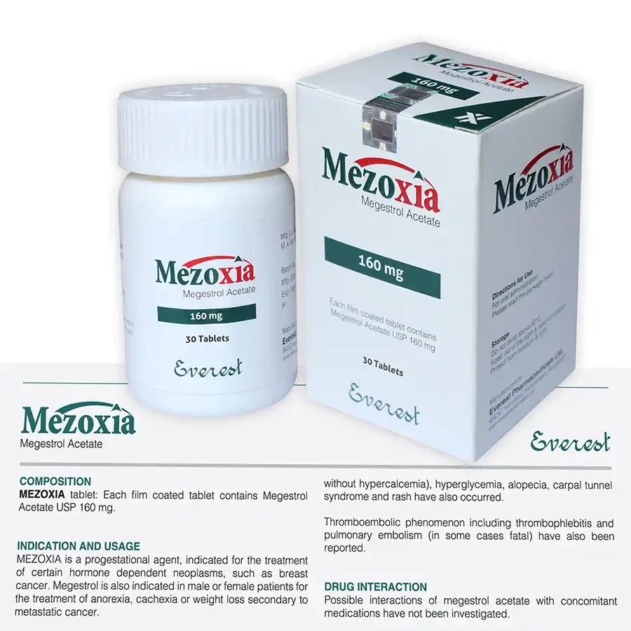 Pack Image: Mezoxia 160 mg Tablet (1 x 30)