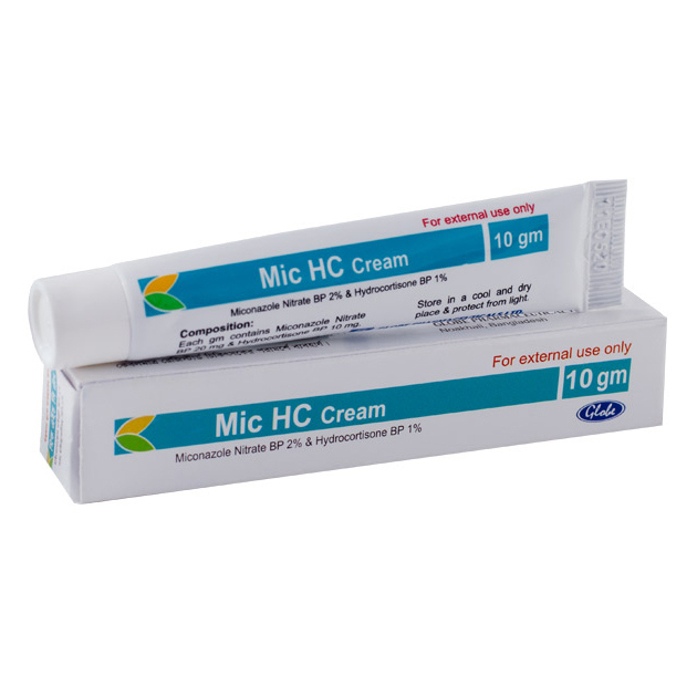 Pack Image: Mic-HC 2% 1% Cream (10 gm tube)