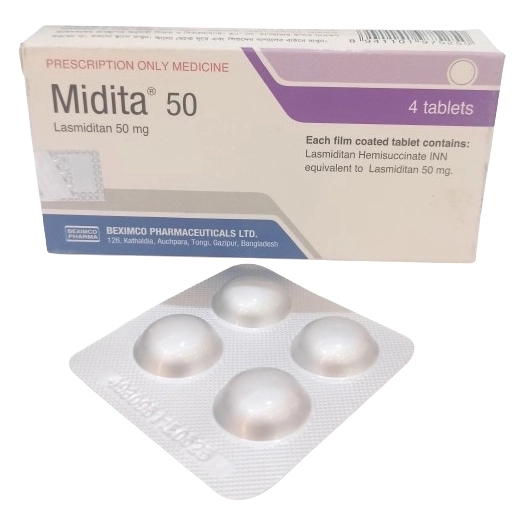 Pack Image: Midita 50 mg Tablet (1 x 4)