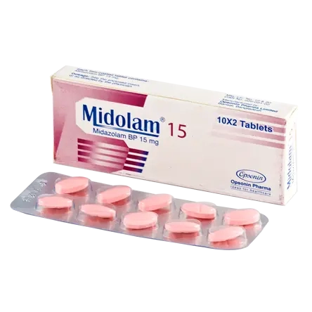 Pack Image: Midolam 15 mg Tablet (2 x 10)