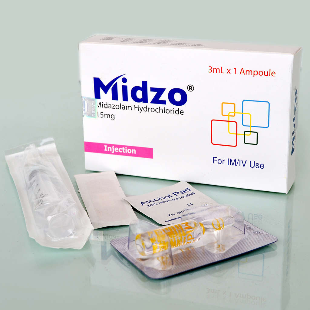 Pack Image: Midzo 15 mg Injection (3 ml ampoule)