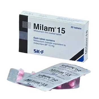 Pack Image: Milam 15 mg Tablet (2 x 10)