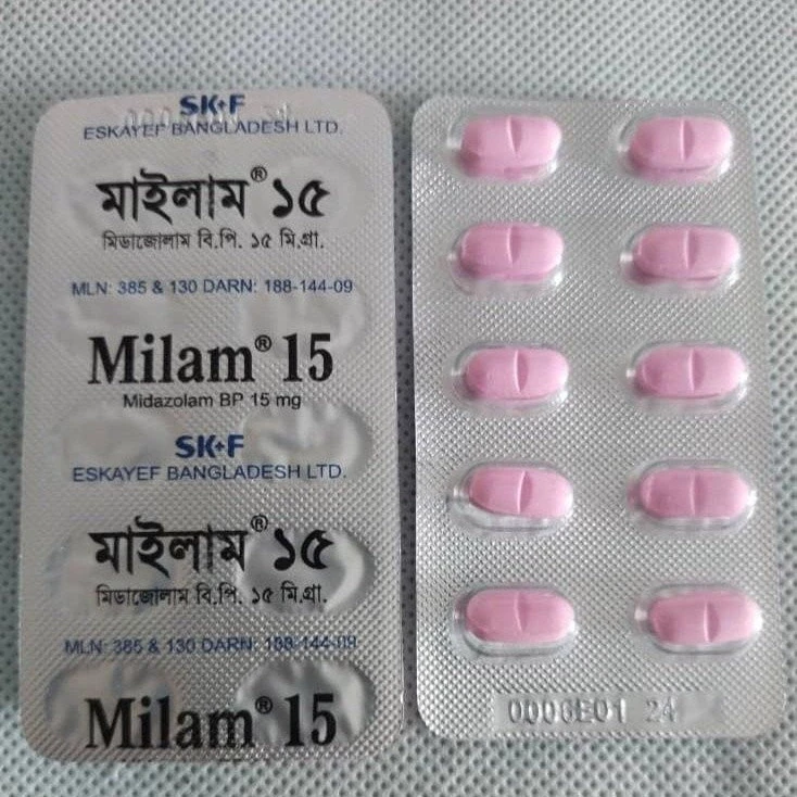Pack Image: Milam 15 mg Tablet (2 x 10)