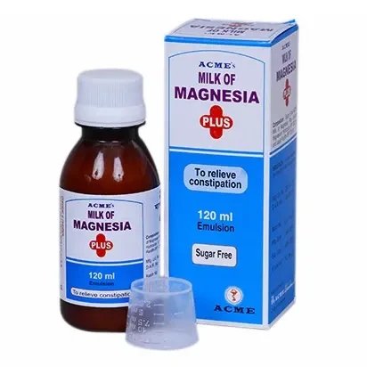 Pack Image: Milk of Magnesia Plus (300 mg Emulsion (120 ml bottle)