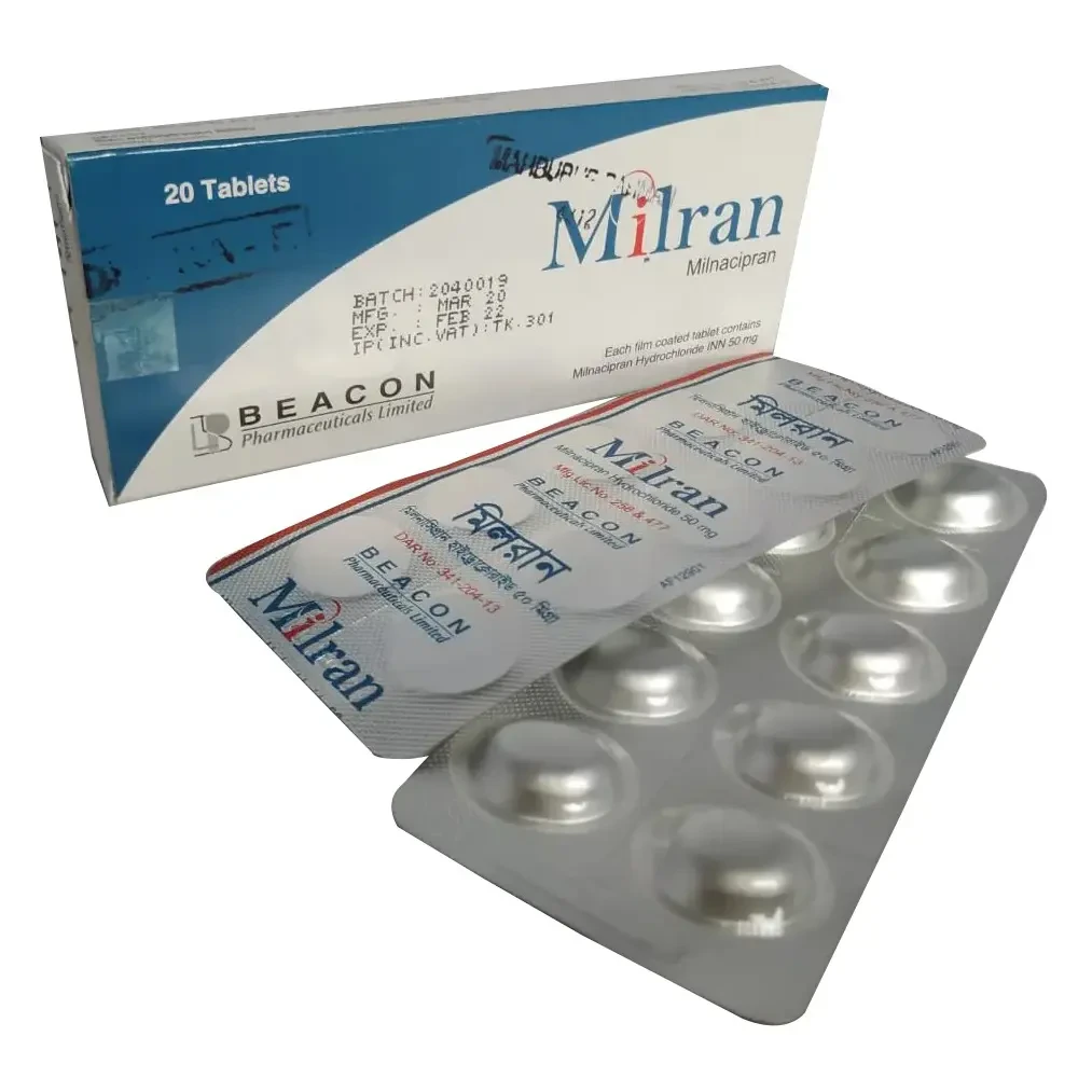 Pack Image: Milran 50 mg Tablet (2 x 10)