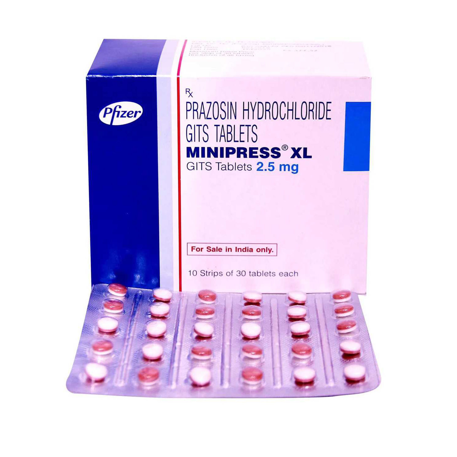 Pack Image: Minipress XL 2.5 mg Tablet (2 x 15)