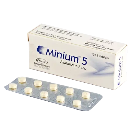 Pack Image: Minium 5 mg Tablet (5 x 10)