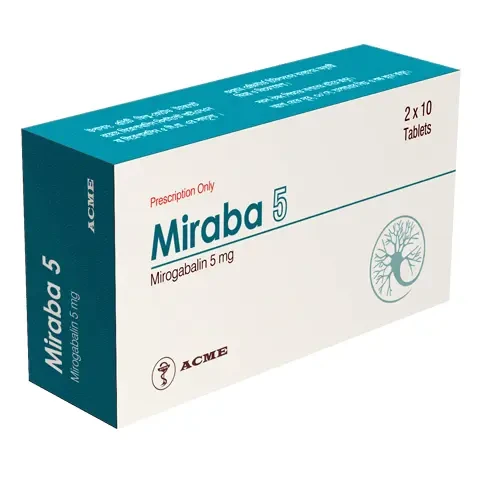 Pack Image: Miraba 5 mg Tablet (2 x 10)