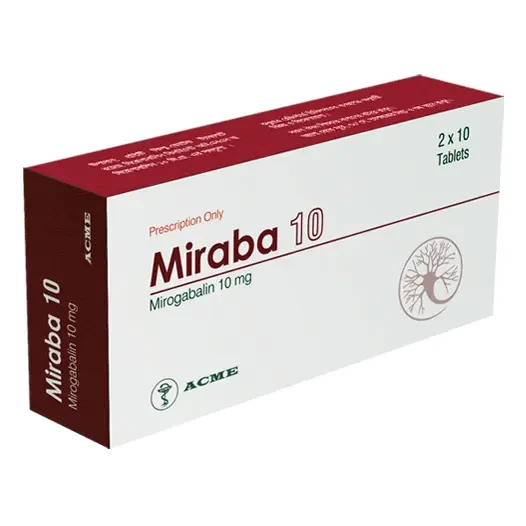 Pack Image: Miraba 10 mg Tablet (2 x 10)