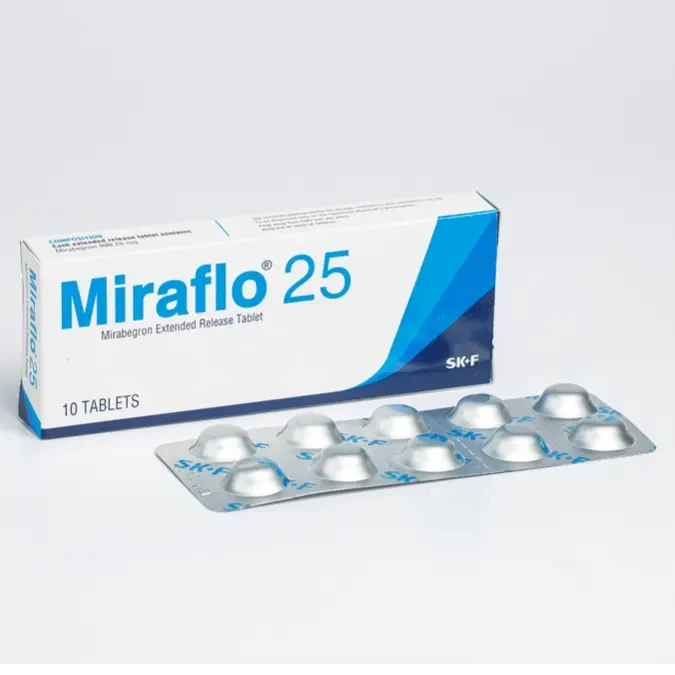 Pack Image: Miraflo 25 mg Tablet (1 x 10)