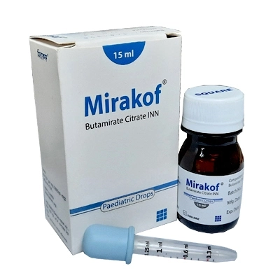 Pack Image: Mirakof 5 mg Pediatric Drop (15 ml bottle)