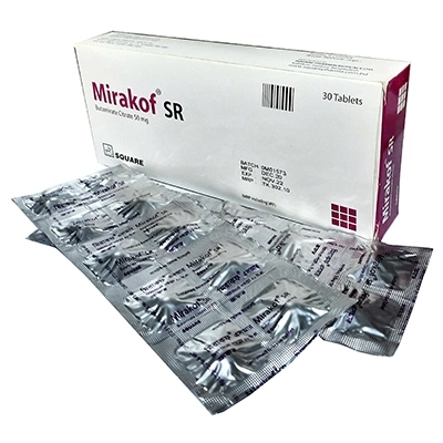 Pack Image: Mirakof SR 50 mg Tablet (3 x 10)