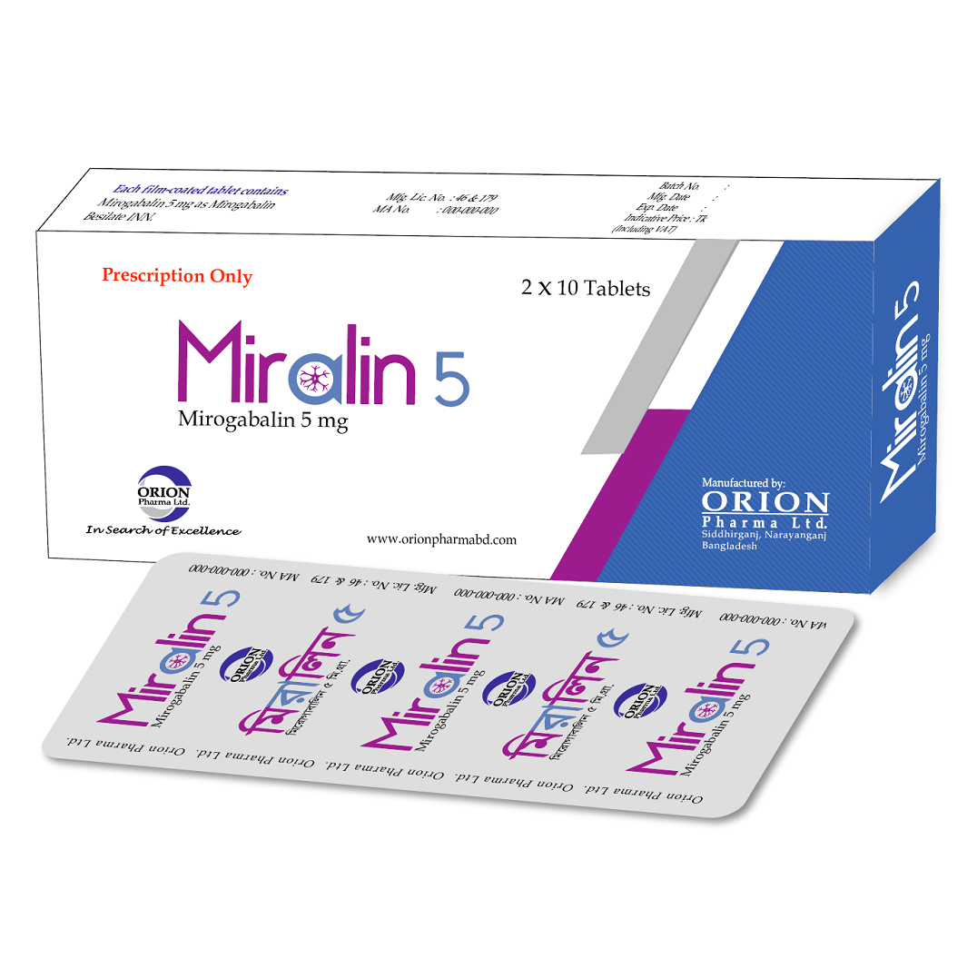 Pack Image: Miralin 5 mg Tablet (2 x 10)