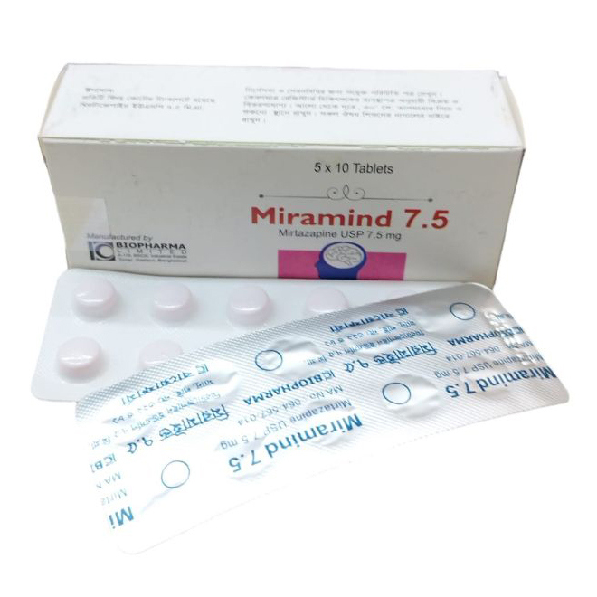 Pack Image: Miramind 7.5 mg Tablet (5 x 10)