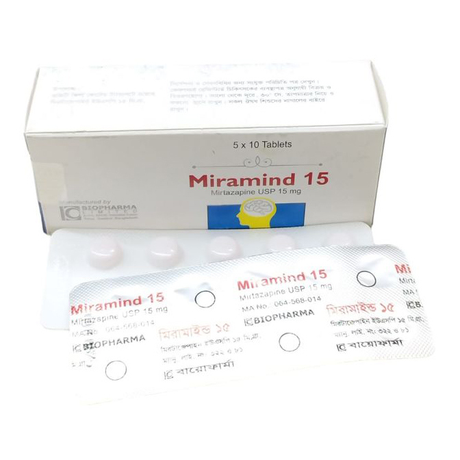 Pack Image: Miramind 15 mg Tablet (5 x 10)