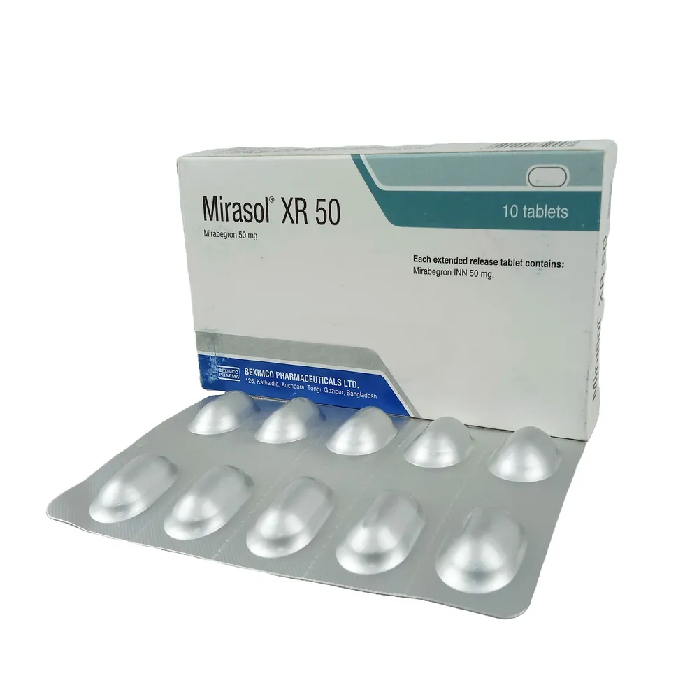 Pack Image: Mirasol XR 50 mg Tablet (1 x 10)