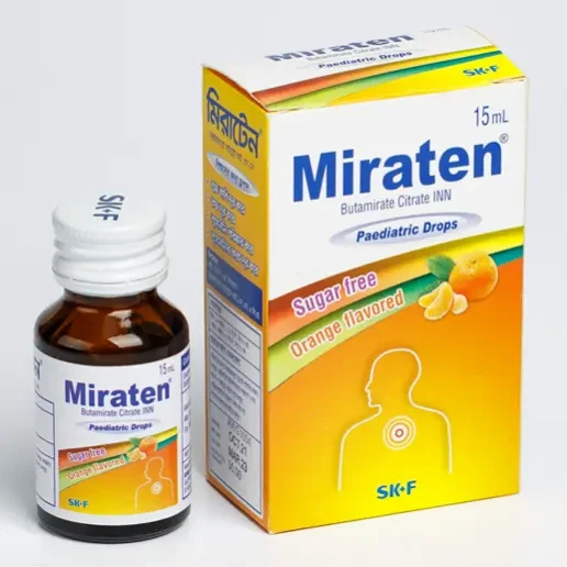 Pack Image: Miraten 5 mg Pediatric Drop (15 ml bottle)