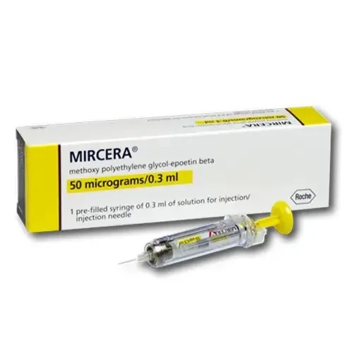 Pack Image: Mircera 50 µg Injection (50 µg pre-filled syringe)