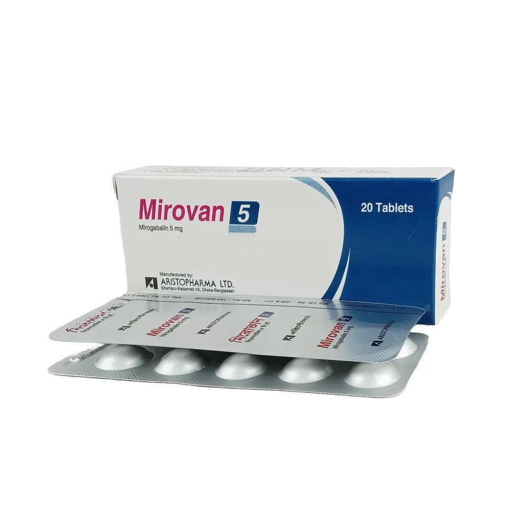 Pack Image: Mirovan 5 mg Tablet (2 x 10)